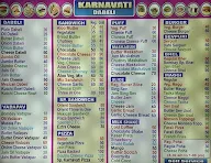 Karnavati Dabeli menu 1