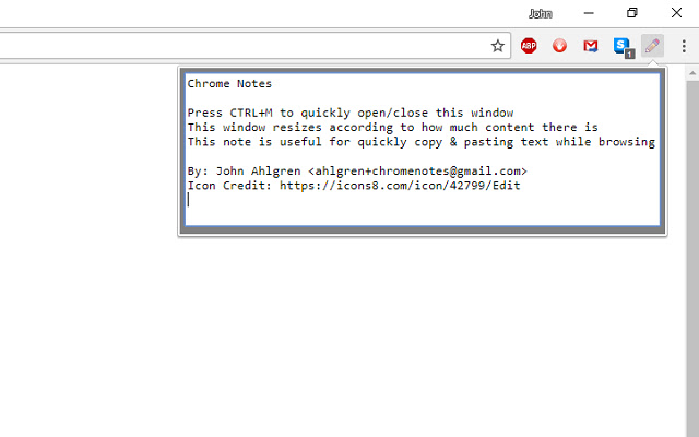 Chrome Notes chrome extension