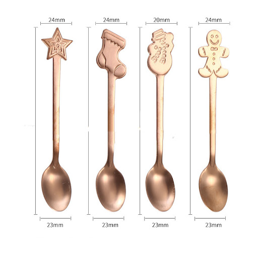 Title 4, Cartoon Lepel Christmas Spoon Gift bestek set