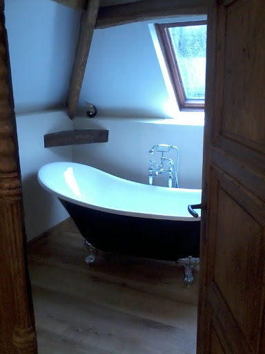 Set on oak flooring