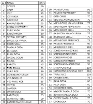 Samrat Veg menu 1