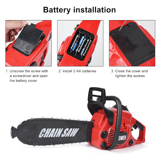 Title 9, Kids Electric Chainsaw Construction Tool Toy Wi...