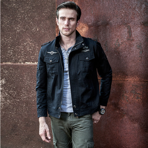 Title 4, Tough Guy Washed Cotton Motorcycle Jacket for M...