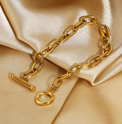 Title 11, Ins Fashion Stainless Steel Chain Bracelet 18K ...