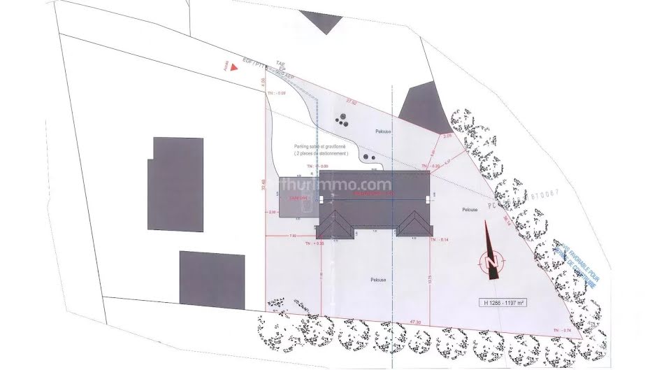 Vente terrain  1197 m² à Ploemel (56400), 198 550 €