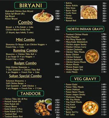 Sultan menu 