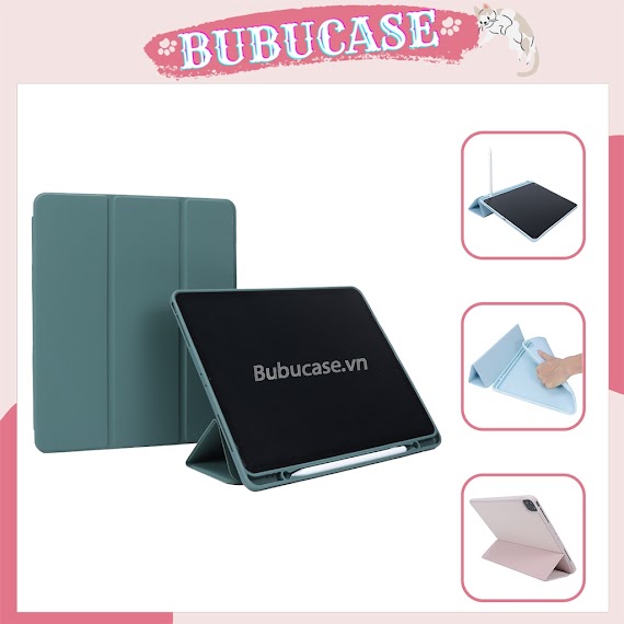 Bao Da Case Cover Ipad Có Khe Đựng Bút Pencil - Tự Động Bật/Tắt Máy Khi Đóng Case, Chống Va Đập