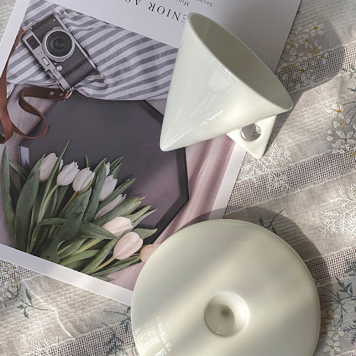 Title 4, Pure White Creative Simple Ceramic Bone China. ...