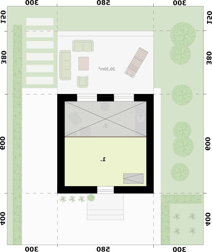 Lido 2 A OC ocieplony, letniskowy na zgłoszenie do 35m2 - Rzut poddasza