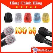 [Hàng Loại 1] Combo 100 Đầu Bọc Mic Dùng 1 Lần Chuyên Karaoke - Vải Dày - Bền - Đẹp