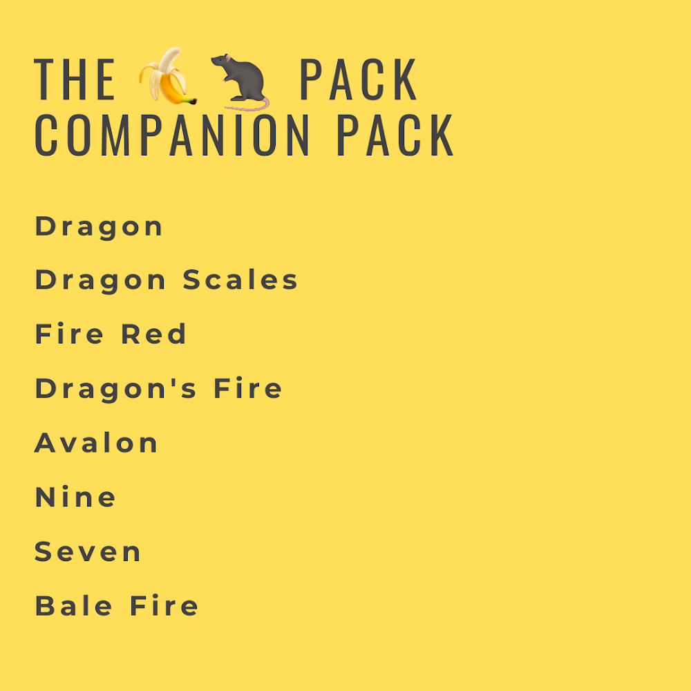 The 🍌🐀 Pack: Dragon Companion Set  #2/1000