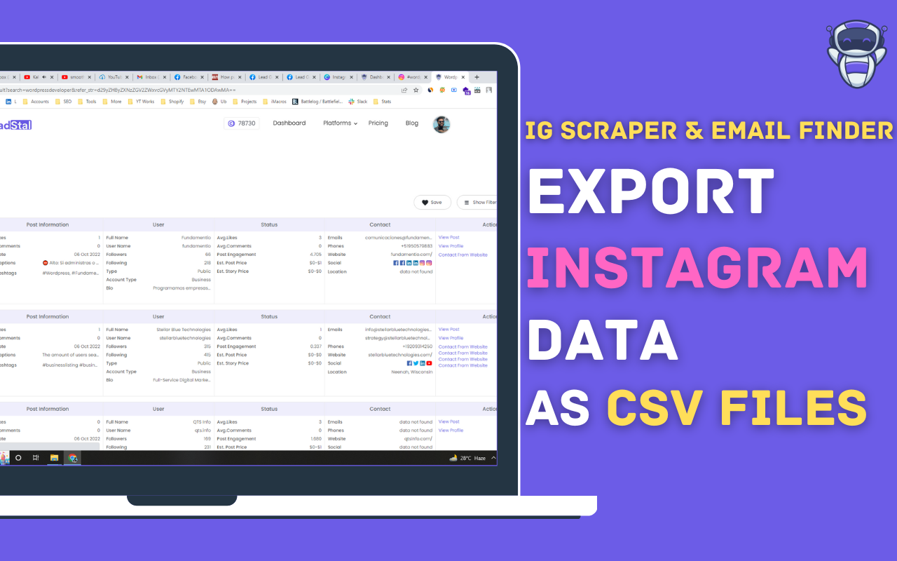 IG Scraper & Email Finder | LeadStal Preview image 3