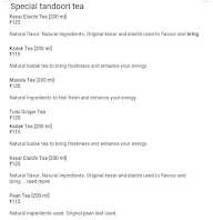Hot Tandoori Chai Cafe menu 2
