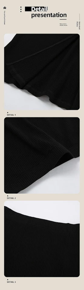 Women's Black Straight Split Skirt Stylish and Versatile Perfect for Work or Leisure Comfortable Design Suitable for Var