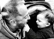 Jonathan Kaplan and his son Kaleb.