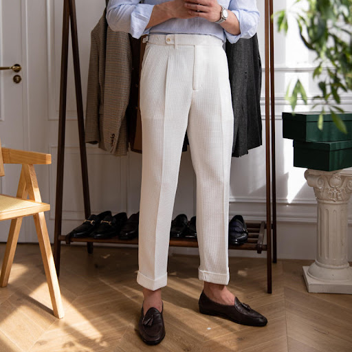Title 1, Mens Fashion Thin High Waist Casual Pants Styl...