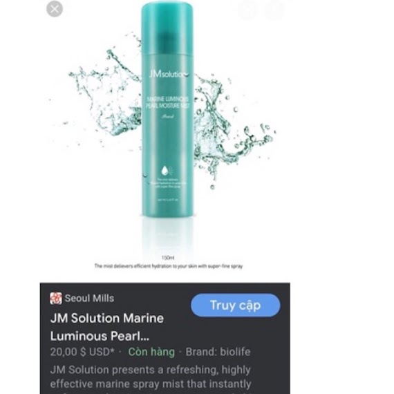 Xịt Khoáng Dưỡng Trắng Jm Solution Moisture Mist