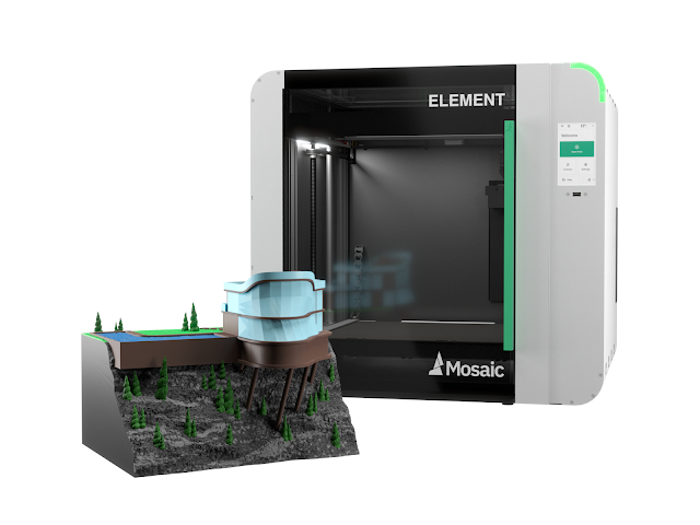 Mosaic Element Fully Enclosed Multi Material 3D Printer 