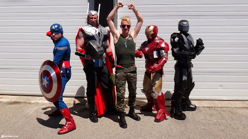 captain GUILE with the AVENGERS at Anime North 2013 in Toronto, Canada 