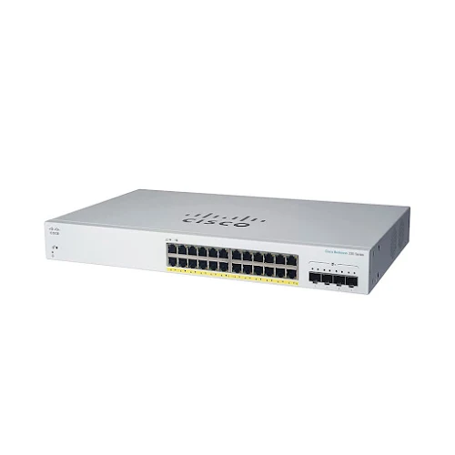 Thiết bị mạng/ Switch Cisco CBS220 Smart 24-port GE, Full PoE, 4x1G SFP - CBS220-24FP-4G-EU