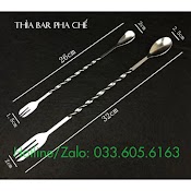 Thìa Bar Pha Chế Bar Spoon 32Cm Hoặc 26Cm Chất Liệu Inox Siêu Bền