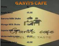 Ganvi's Cafe menu 1