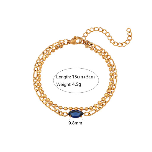 Title 1, Fashion Simple Double-layer Bead Bracelet. A st...