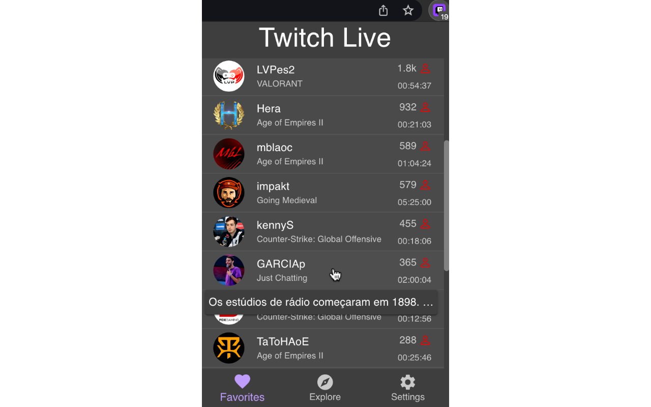 Twitch Live Extension Preview image 0