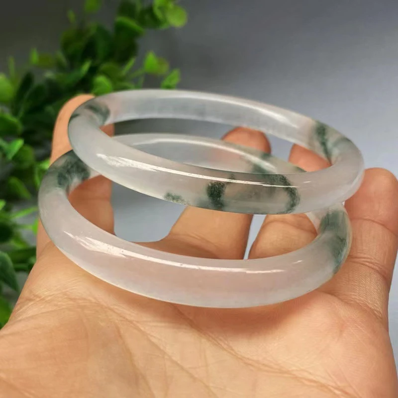 Title 6, Quartz Jade Armband Rond, Zwevend Blauw en Wit ...