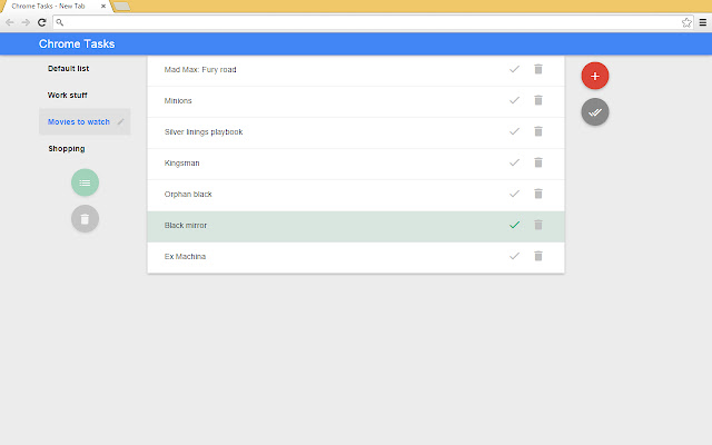 Chrome Tasks chrome extension