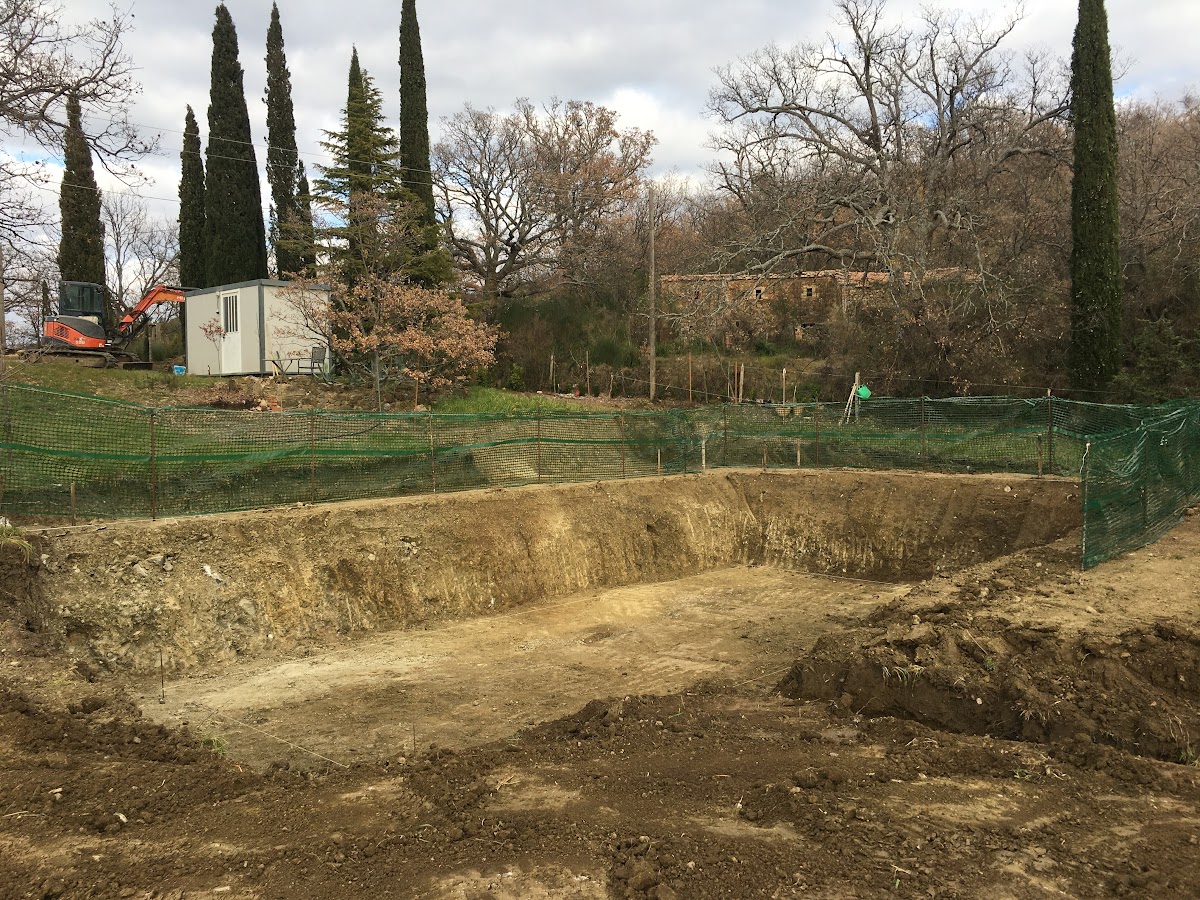 It was a peaceful and serene moment, as the sun rose higher in the sky, the pool began to take shape