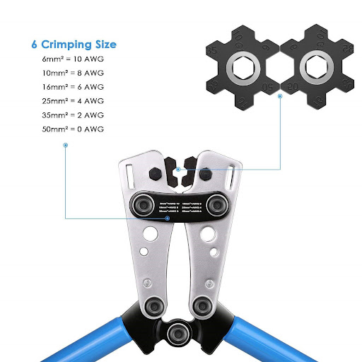 Title 6, HX-50B Large Terminal Crimping Pliers for secur...
