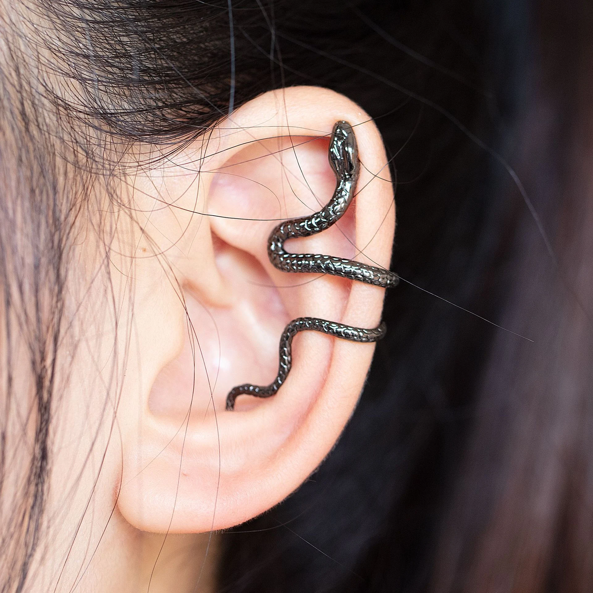 Title 1, Womens Fashionable Wrap-around Ear Snake Earrings