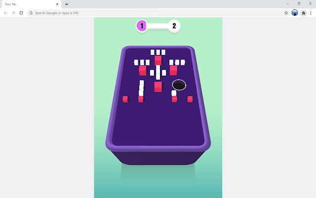 Hole Eating Cube Game chrome extension