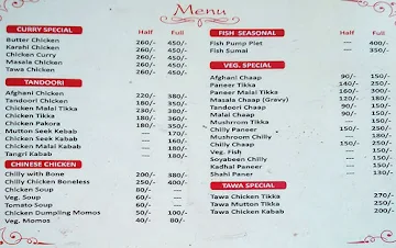 Sai Chaap Corner menu 