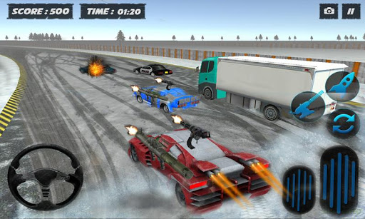 Snow Traffic Car Racing Rider