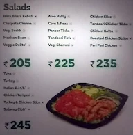 Subway menu 1