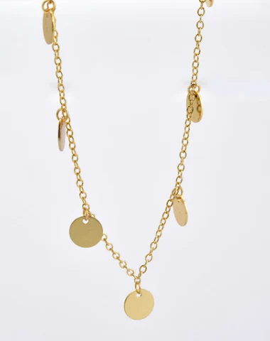 Elegante collar de plata de ley con - 2