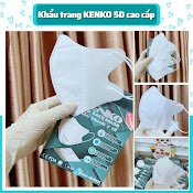 Combo 5 Hộp 50 Khẩu Trang 5D Kenko Kháng Khuẩn, Khẩu Trang Kenko 5D Màu Trắng Dành Cho Người Lớn