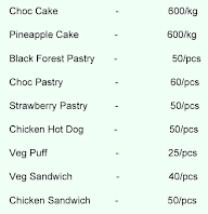 Richie's Cake Shop menu 1