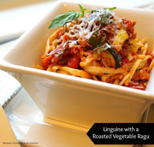 Click Here for Recipe: Linguine With A Roasted Vegetable Ragu