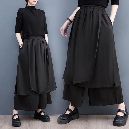 Title 2, Yamamoto Dark Pantskirt Versatile Irregular Cro...