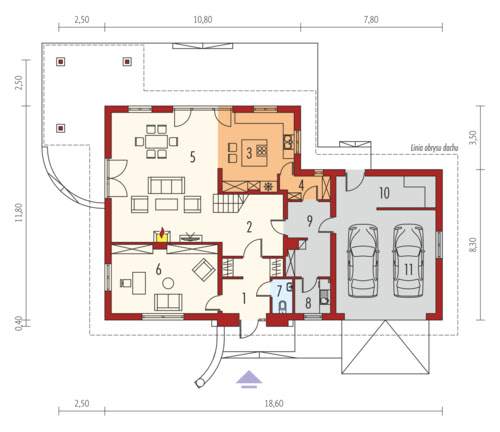 Petra II G2 - Rzut parteru