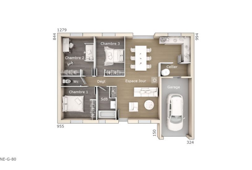  Vente Terrain + Maison - Terrain : 405m² - Maison : 80m² à Salles-d'Aude (11110) 