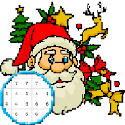  Christmas Color by Number Pixelart Sandbox Color 