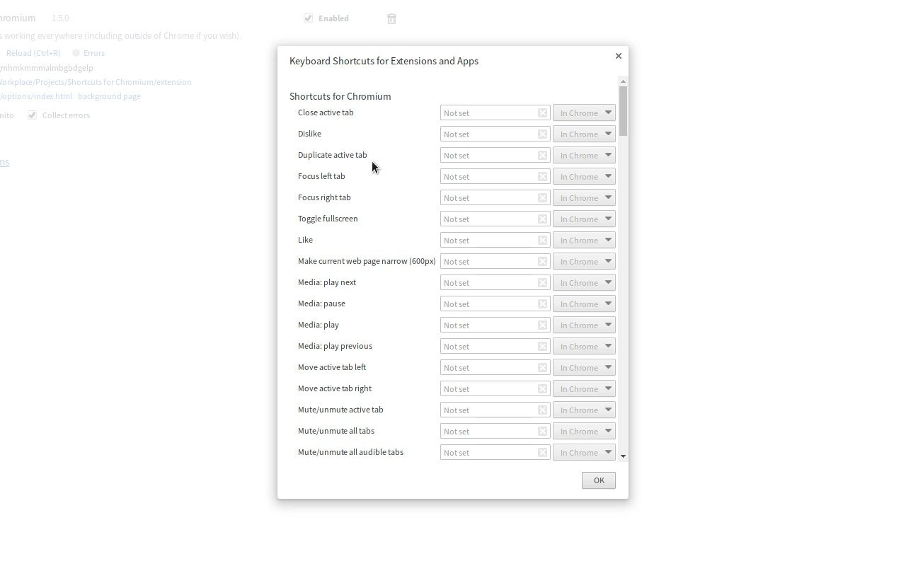 Shortcuts for Chromium Preview image 1