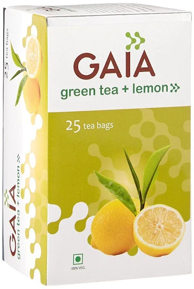 Gaia Green Tea Lemon - 50 gm