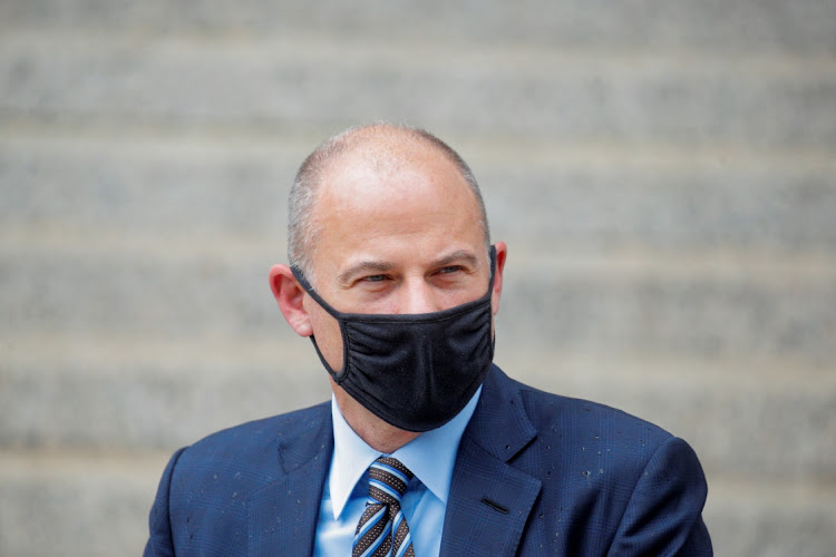 Attorney Michael Avenatti exits, following his sentencing for an extortion scheme against Nike Inc., at the United States Courthouse in the Manhattan borough of New York City on July 8 2021. Picture: REUTERS/BRENDAN MCDERMID