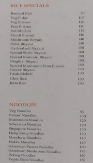 Savi Sagar menu 7