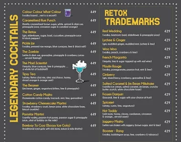 Retox menu 